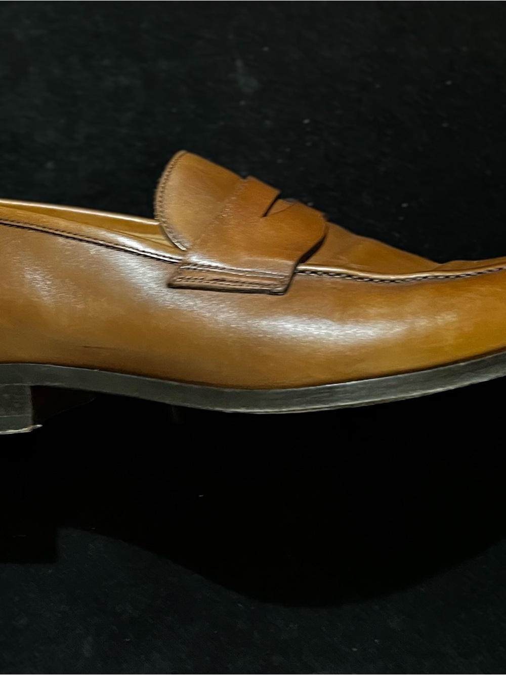 To Boot Cognac Leather Penny Loafers - Picture 2 of 3